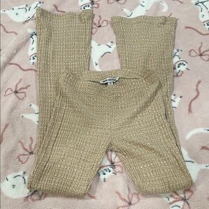 Urban Outfitters Tan Ribbed Leggings